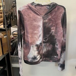 Bear Dance Tie-Dye Zip-Up Hoodie